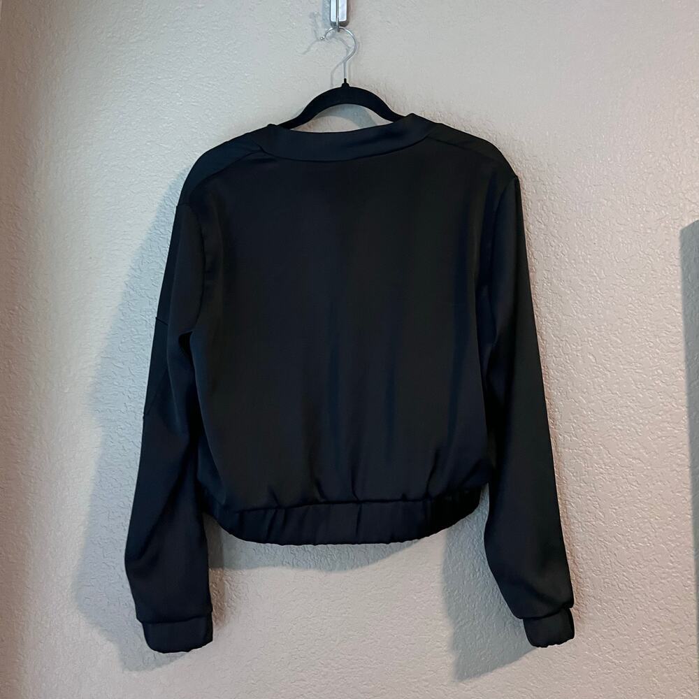 Madison d’Amelie Satin Sheen Bomber Jacket Lightweight Small Women’s - Picture 6 of 8